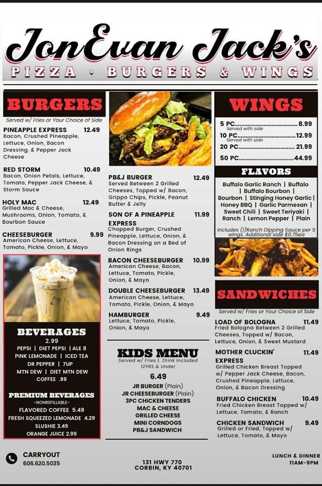 Jon Evan Jack's Menu image 2